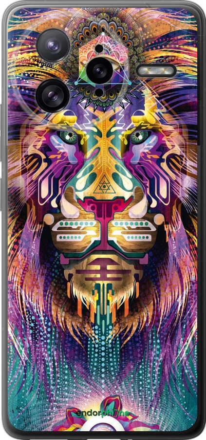 Силиконовый чехол Люминесцентный лев для Xiaomi Redmi K80 Pro - 4037u-4145 изображение 