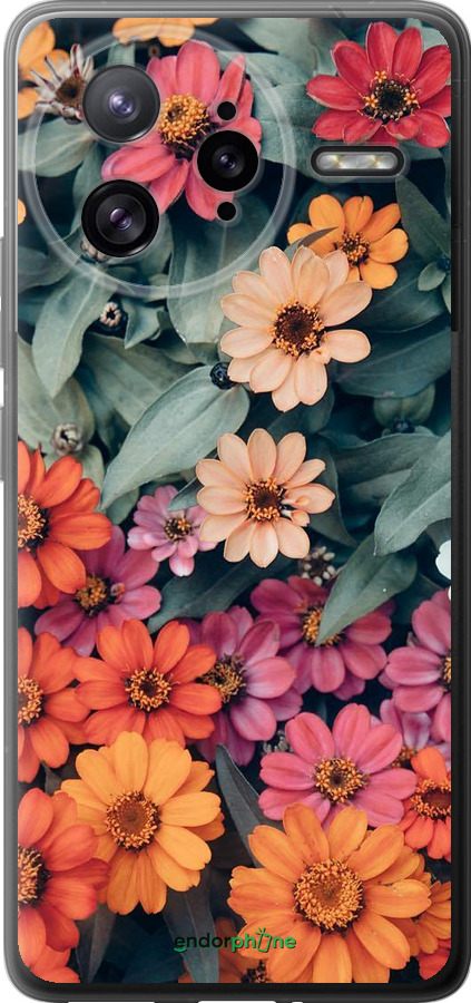 Силиконовый чехол Beauty flowers для Xiaomi Poco F7 Ultra - 4050u-4086 изображение 