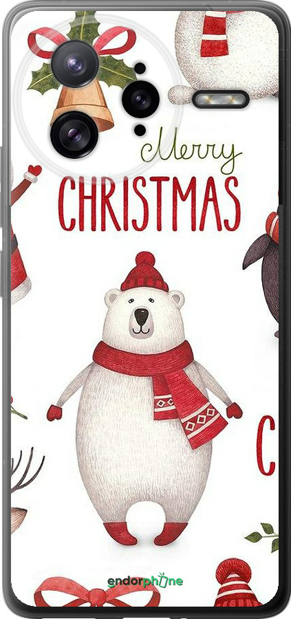 Силиконовый чехол Merry Christmas для Xiaomi Redmi K80 Pro - 4106u-4145 изображение 