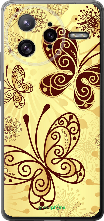 Силиконовый чехол Красивые бабочки для Xiaomi Poco F7 Ultra - 4170u-4086 изображение 