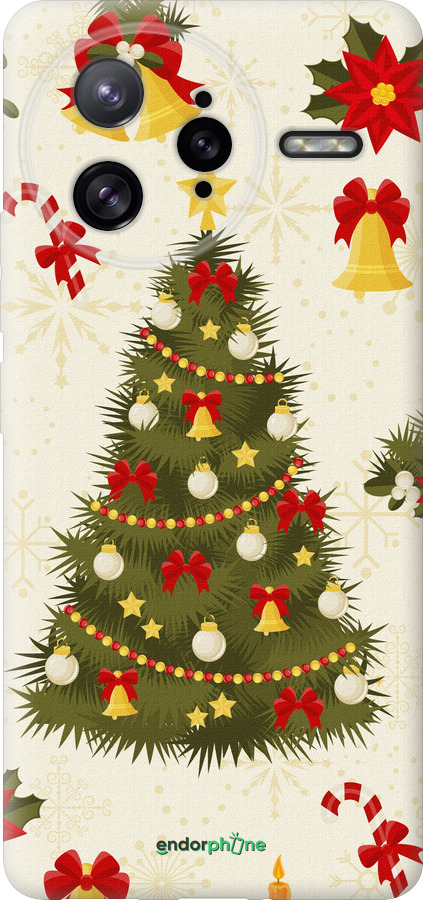 Силиконовый чехол Новогодняя елка для Xiaomi Redmi K80 Pro - 4198u-4145 изображение 