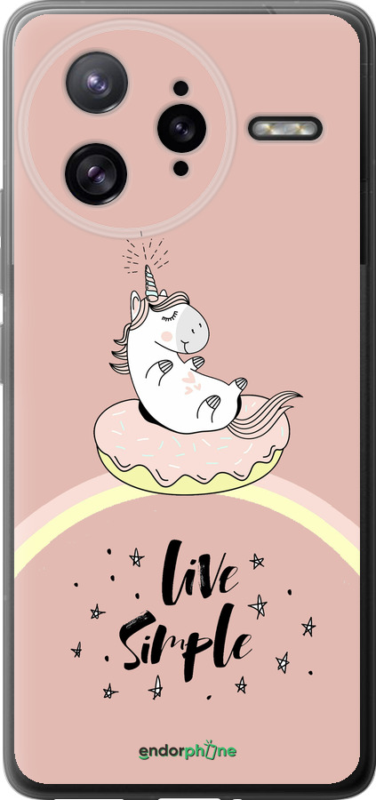 Силиконовый чехол Единорожка в пончике для Xiaomi Poco F7 Ultra - 4282u-4086 изображение 