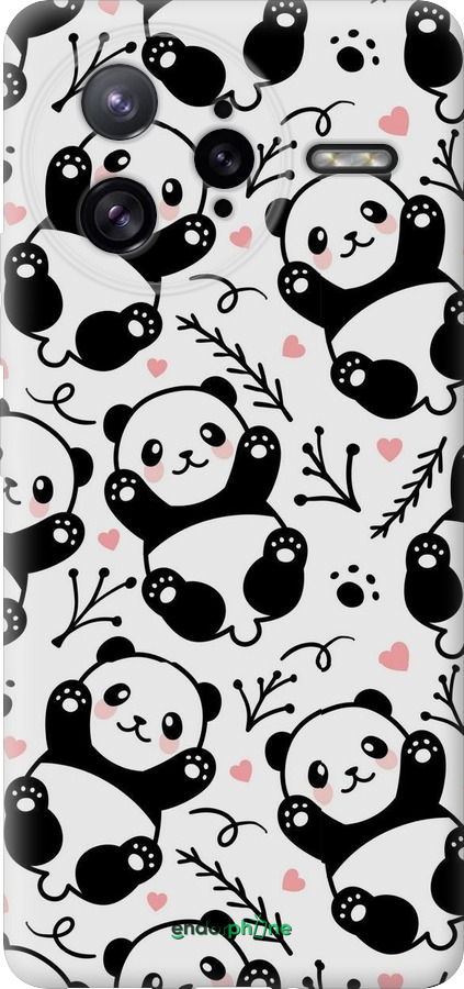 Силиконовый чехол Панды для Xiaomi Poco F7 Ultra - 4318u-4086 изображение 
