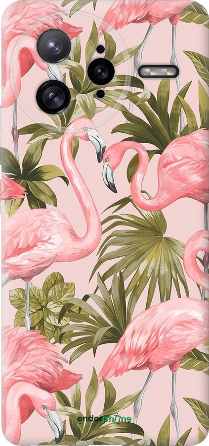 Силиконовый чехол фламинго 2 для Xiaomi Redmi K80 Pro - 4360u-4145 изображение 