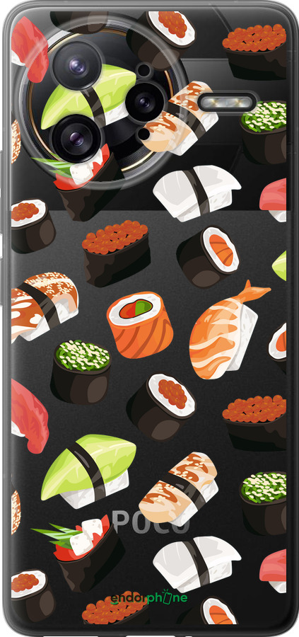 Силиконовый чехол Суши для Xiaomi Redmi K80 Pro - 4404u-4145 изображение 