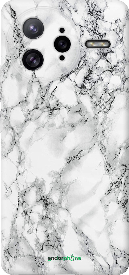 Силиконовый чехол Мрамор белый для Xiaomi Redmi K80 Pro - 4480u-4145 изображение 