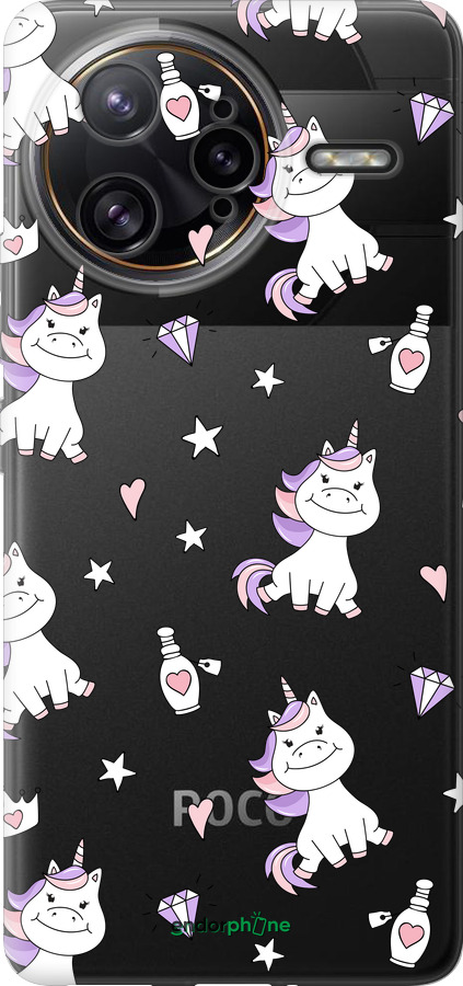 Силиконовый чехол Единорожка v2 для Xiaomi Poco F7 Ultra - 4703u-4086 изображение 