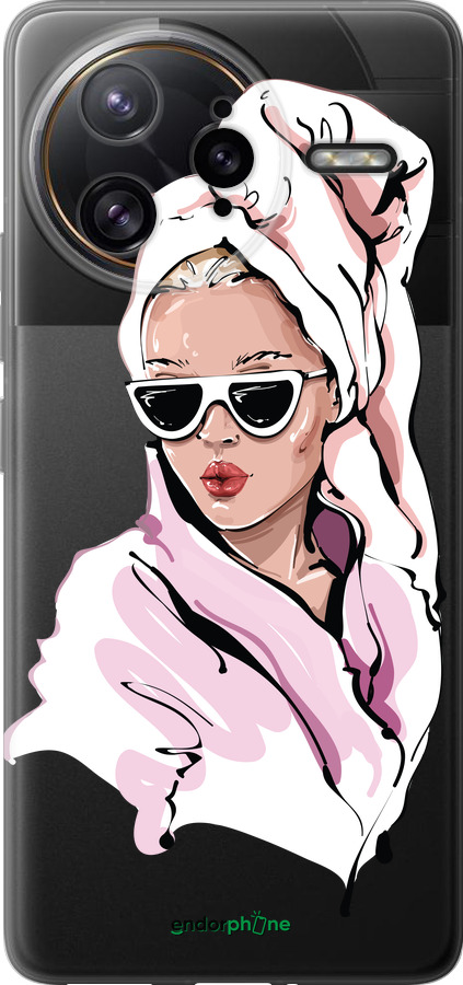 Силиконовый чехол Девушка в очках 2 для Xiaomi Redmi K80 Pro - 4714u-4145 изображение 