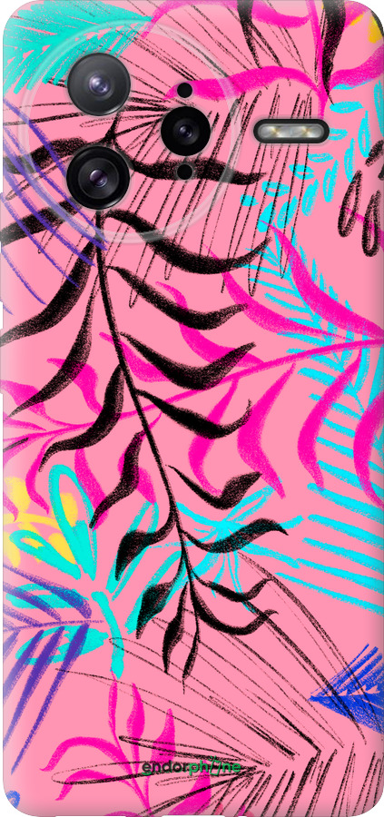Силиконовый чехол Растительный узор 2 для Xiaomi Poco F7 Ultra - 4740u-4086 изображение 