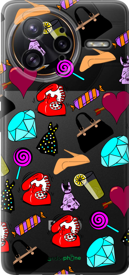 Силиконовый чехол stickers для Xiaomi Redmi K80 Pro - 4757u-4145 изображение 