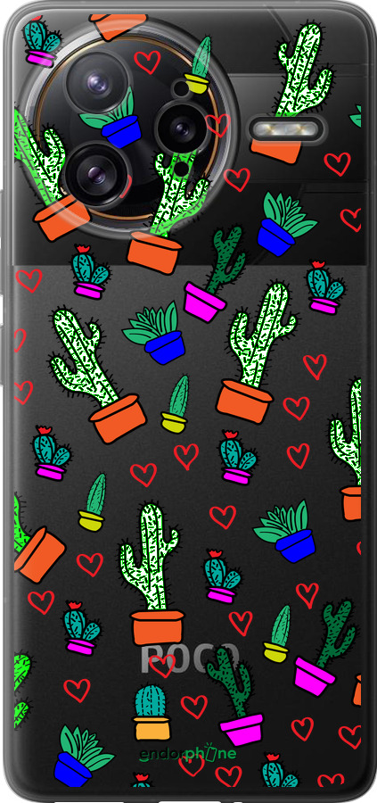 Силиконовый чехол Кактусы 4 для Xiaomi Poco F7 Ultra - 4856u-4086 изображение 