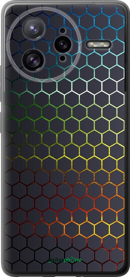 Силиконовый чехол Переливающиеся соты для Xiaomi Poco F7 Ultra - 498u-4086 изображение 