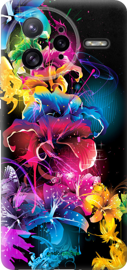 Силиконовый чехол Абстрактные цветы для Xiaomi Poco F7 Ultra - 511u-4086 изображение 