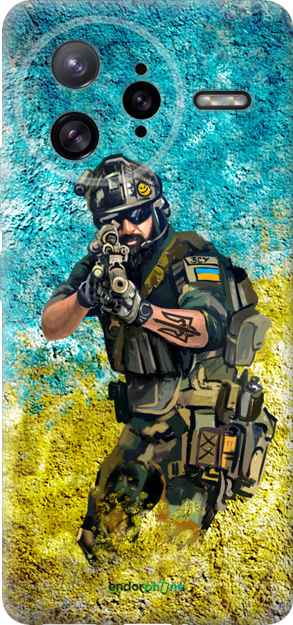 Силиконовый чехол Воин ЗСУ для Xiaomi Poco F7 Ultra - 5311u-4086 изображение 