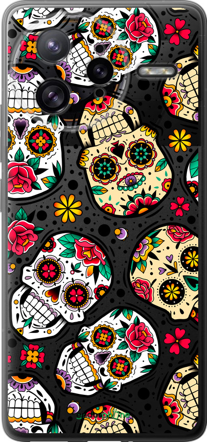 Силиконовый чехол Черепа для Xiaomi Poco F7 Ultra - 5471u-4086 изображение 