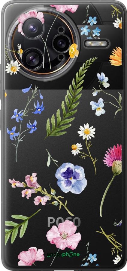 Силиконовый чехол Цветочный фон v2 для Xiaomi Redmi K80 Pro - 5472u-4145 изображение 