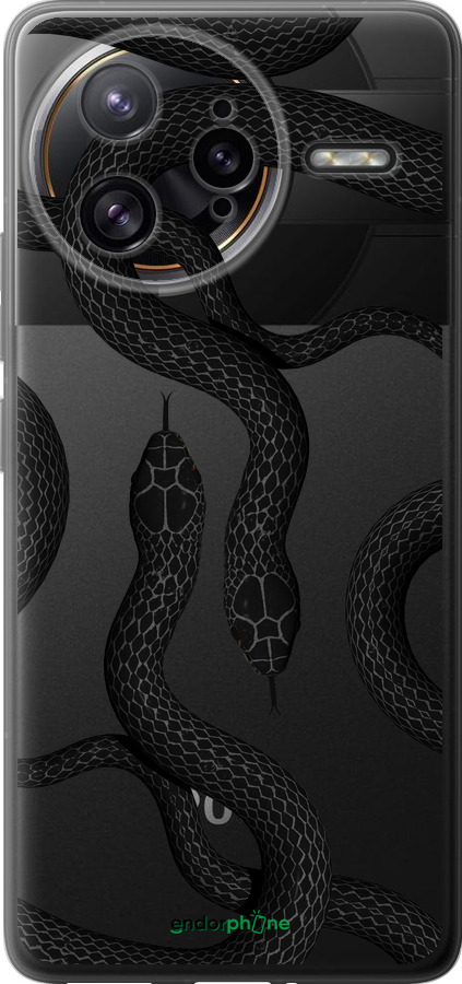 Силиконовый чехол Змеи для Xiaomi Poco F7 Ultra - 5473u-4086 изображение 