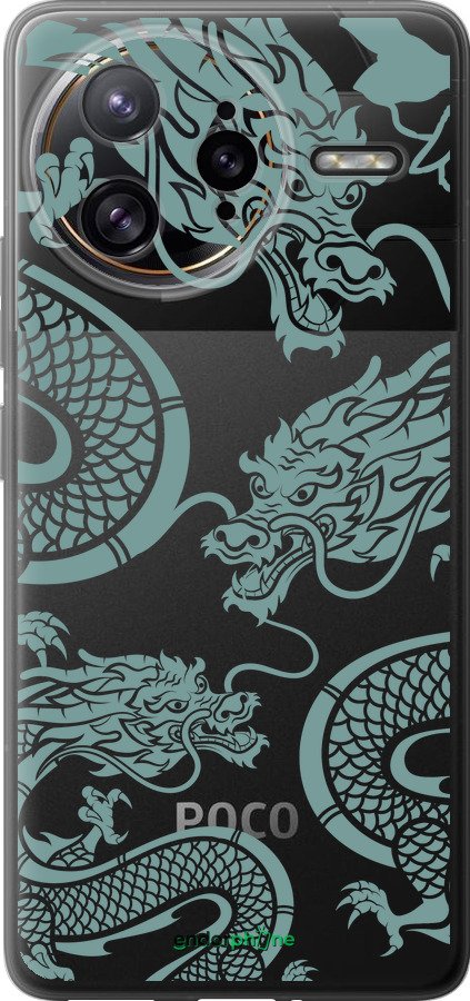 Силиконовый чехол Дракон для Xiaomi Poco F7 Ultra - 5476u-4086 изображение 