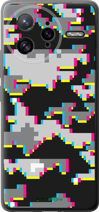 Силиконовый чехол Пиксельный камуфляж для Xiaomi Redmi K80 Pro - 5481u-4145 изображение 