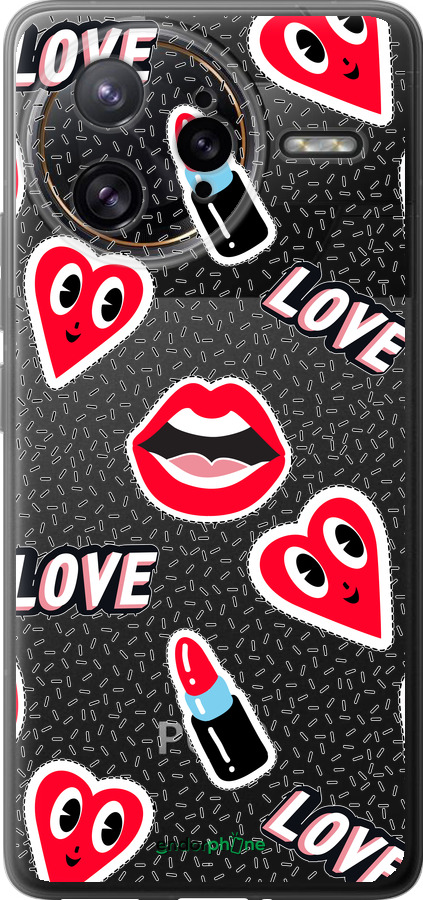 Силиконовый чехол Стикеры v3 для Xiaomi Poco F7 Ultra - 5502u-4086 изображение 