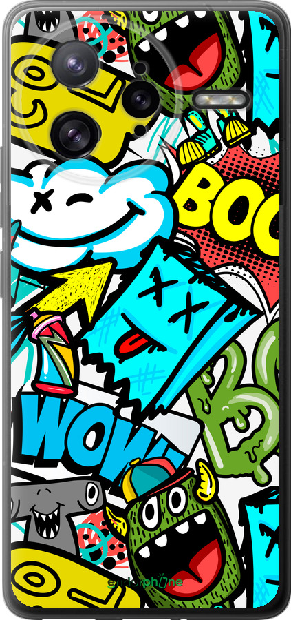 Силиконовый чехол Стикеры v4 для Xiaomi Poco F7 Ultra - 5508u-4086 изображение 