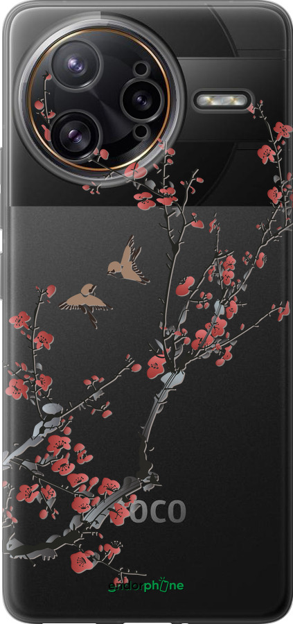 Силиконовый чехол Сакура v2 для Xiaomi Redmi K80 Pro - 5538u-4145 изображение 