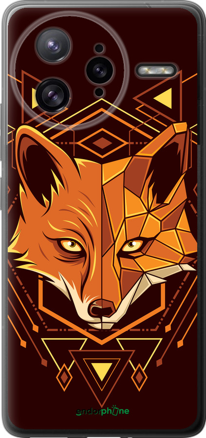 Силиконовый чехол Лиса геометрия для Xiaomi Redmi K80 Pro - 5607u-4145 изображение 