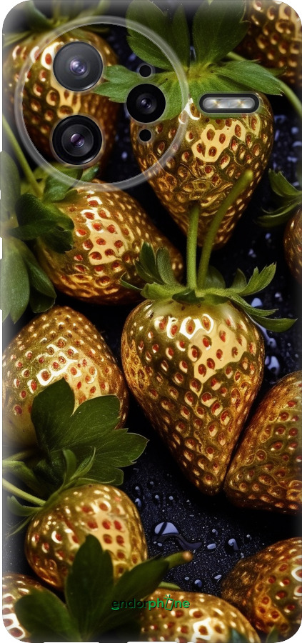 Силиконовый чехол Золотая клубника для Xiaomi Redmi K80 Pro - 5637u-4145 изображение 