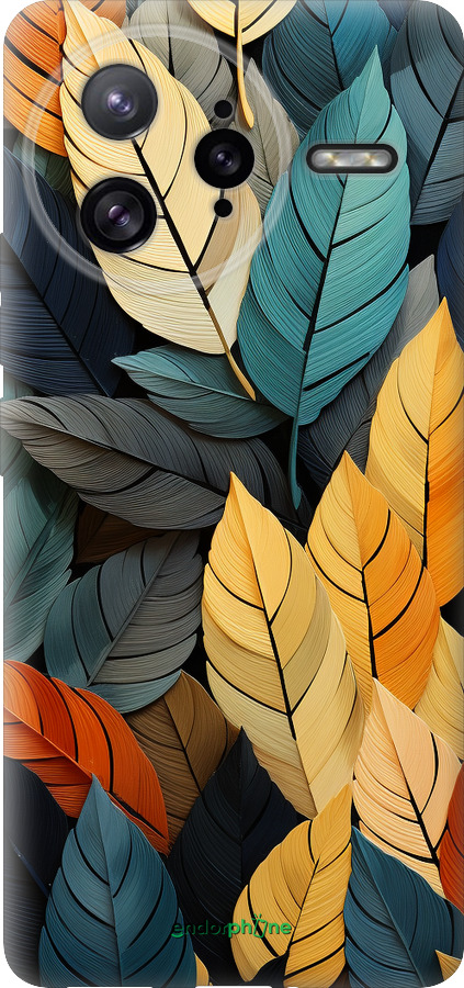 Силиконовый чехол Кольорове листя для Xiaomi Redmi K80 Pro - 5644u-4145 изображение 