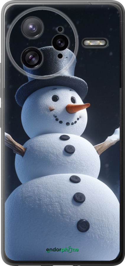 Силиконовый чехол Снеговик для Xiaomi Redmi K80 Pro - 5826u-4145 изображение 