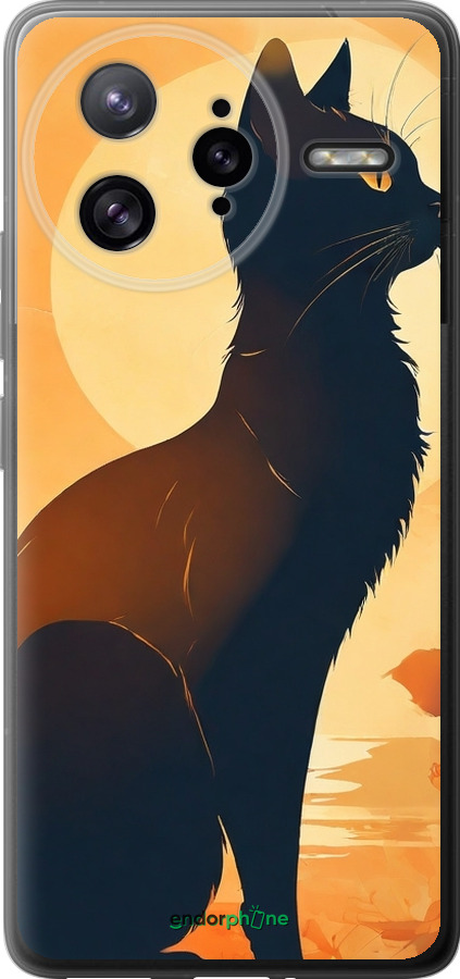 Силиконовый чехол Черная кошка v2 для Xiaomi Poco F7 Ultra - 5830u-4086 изображение 