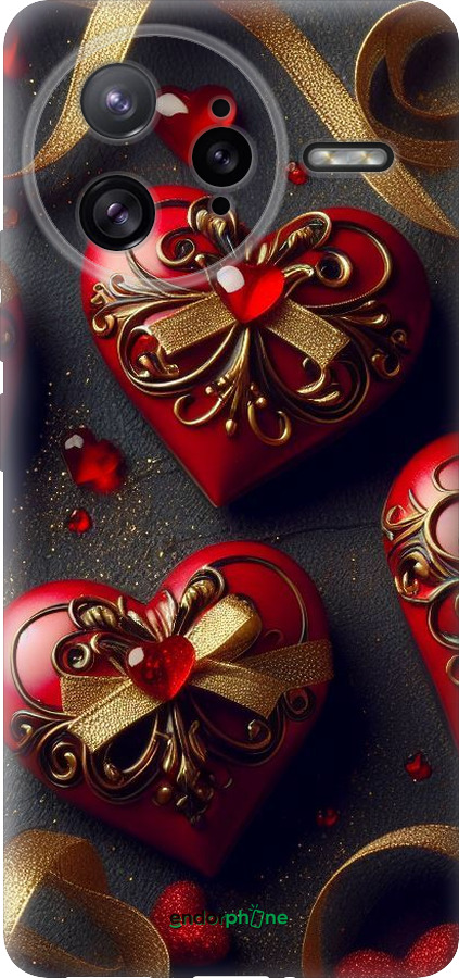 Силиконовый чехол Сердечки v4 для Xiaomi Poco F7 Ultra - 5834u-4086 изображение 