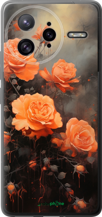 Силіконовий чехол Оранжеві троянди для Xiaomi Poco F7 Ultra - 5944u-4086 изображение 