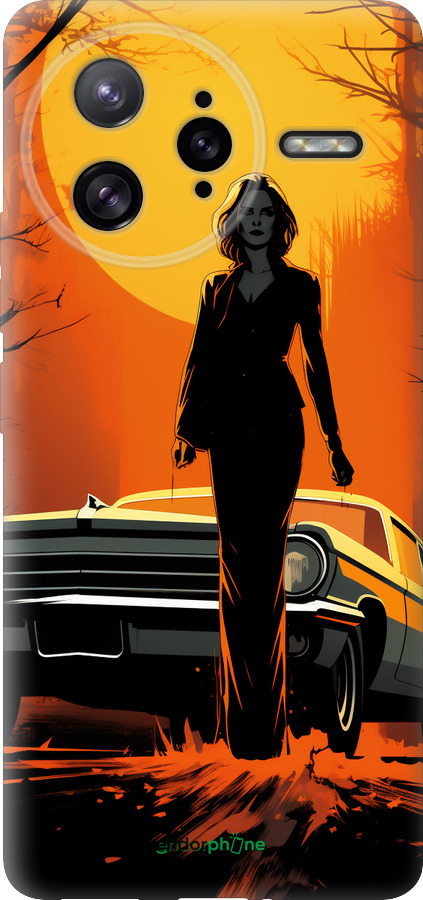 Силіконовий чехол Чохол для телефону Дівчина біля автомобіля для Xiaomi Redmi K80 Pro - 5946u-4145 изображение 