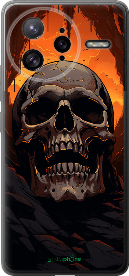 Силиконовый чехол Череп в пещере для Xiaomi Redmi K80 Pro - 5959u-4145 изображение 