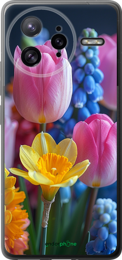 Силиконовый чехол Весенние цветы для Xiaomi Poco F7 Ultra - 6058u-4086 изображение 