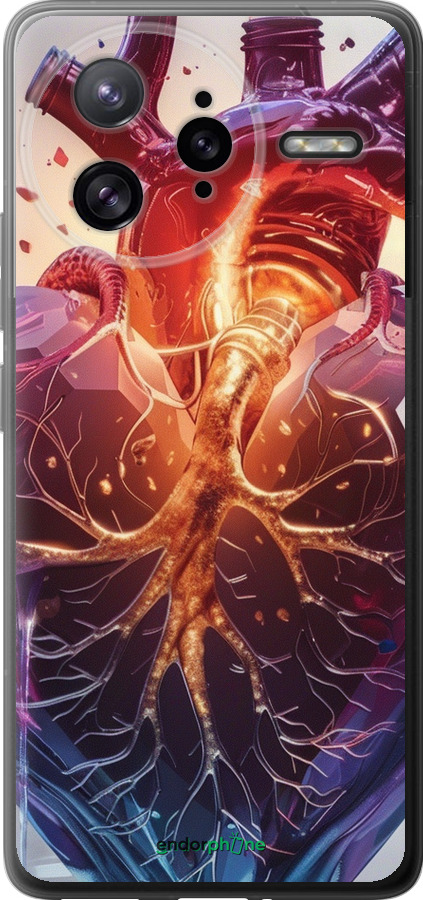 Силиконовый чехол Crystal Heart для Xiaomi Redmi K80 Pro - 6070u-4145 изображение 