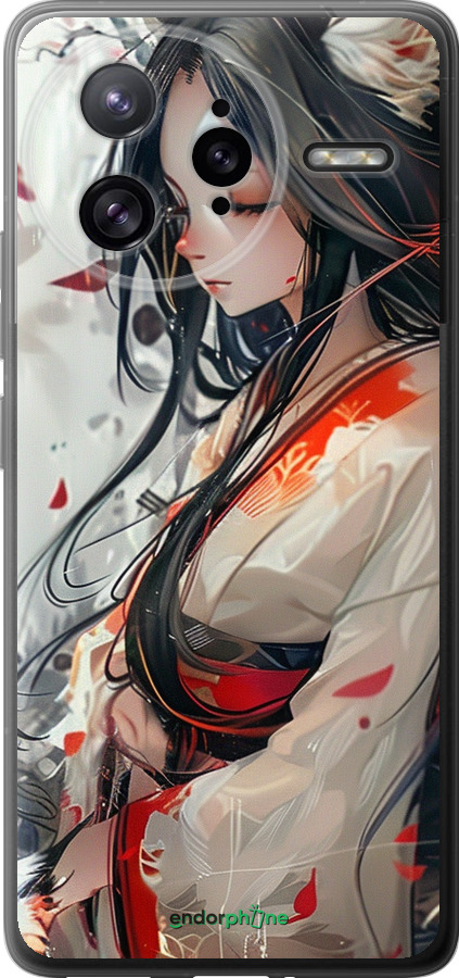 Силиконовый чехол Кицуне для Xiaomi Poco F7 Ultra - 6073u-4086 изображение 