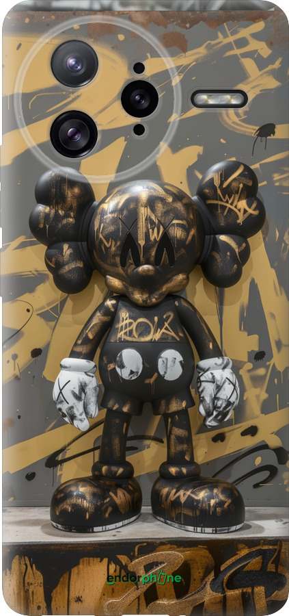 Силиконовый чехол Bronze kaws для Xiaomi Redmi K80 Pro - 6097u-4145 изображение 