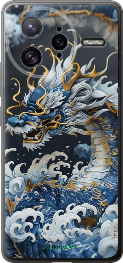 Силиконовый чехол Водяной дракон для Xiaomi Poco F7 Ultra - 6113u-4086 изображение 