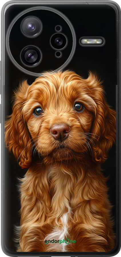 Силіконовий чехол Cocker spaniel на чорному фоні для Xiaomi Redmi K80 Pro - 6137u-4145 изображение 