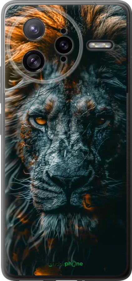 Силиконовый чехол Лев в сумерках для Xiaomi Poco F7 Ultra - 6154u-4086 изображение 