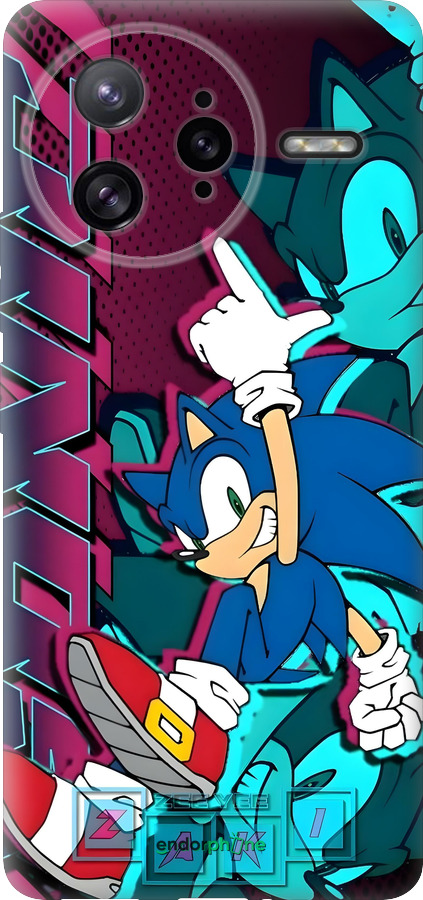 Силиконовый чехол Соник для Xiaomi Redmi K80 Pro - 6284u-4145 изображение 