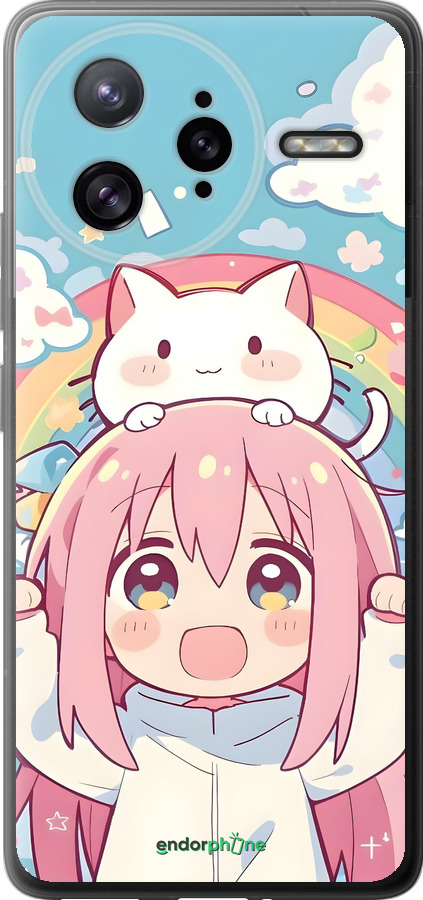 Силиконовый чехол Девочка аниме радуга для Xiaomi Poco F7 Ultra - 6304u-4086 изображение 