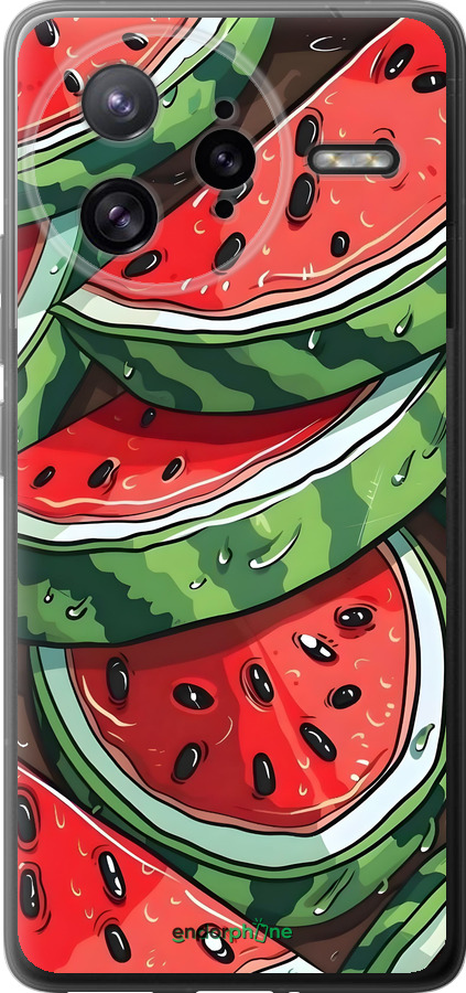 Силиконовый чехол Арбуз для Xiaomi Redmi K80 Pro - 6315u-4145 изображение 