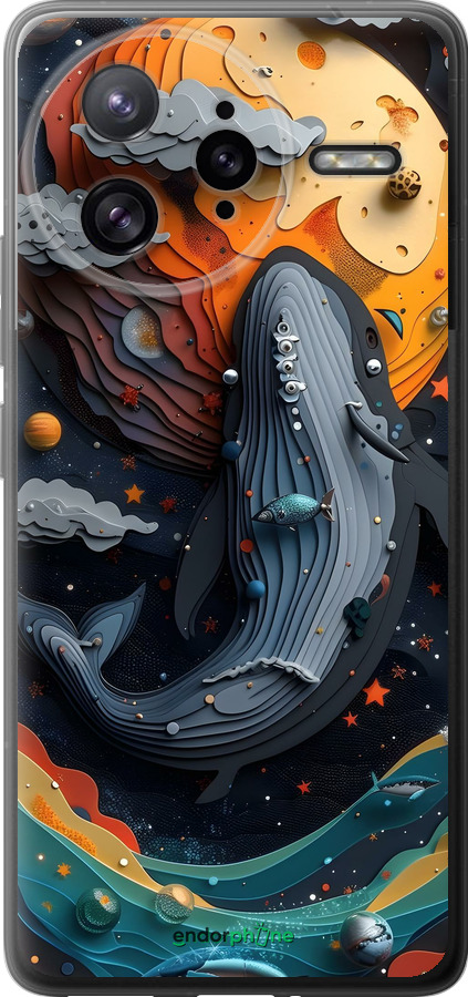 Силиконовый чехол Кит в космосе для Xiaomi Redmi K80 Pro - 6328u-4145 изображение 