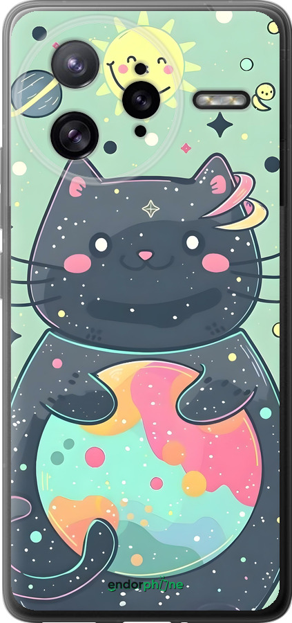 Силиконовый чехол Милый котик для Xiaomi Redmi K80 Pro - 6364u-4145 изображение 