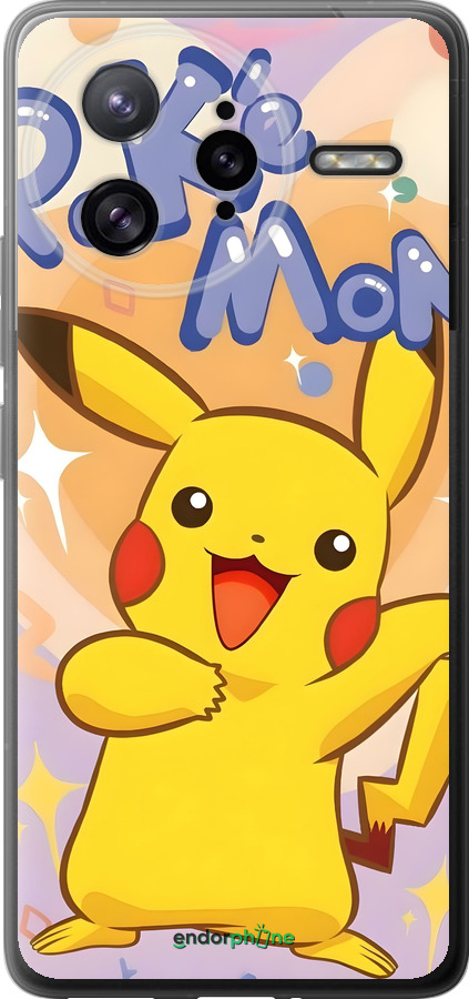 Силиконовый чехол Пикачу для Xiaomi Poco F7 Ultra - 6383u-4086 изображение 