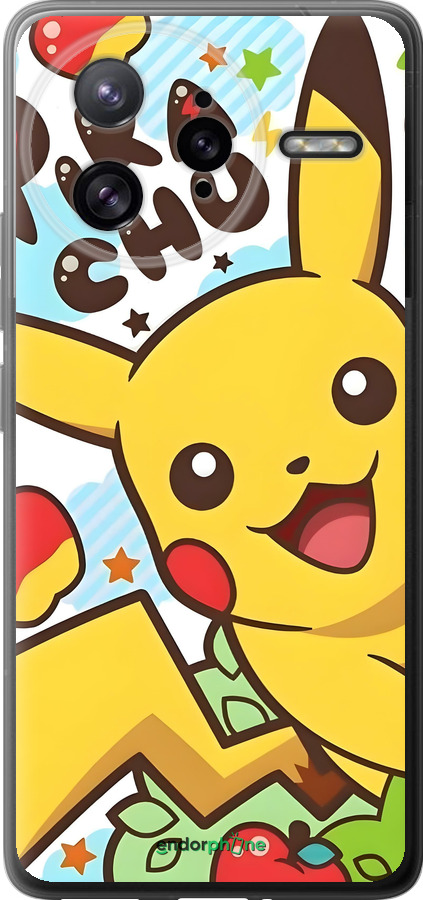 Силіконовий чехол Пикачу 2 для Xiaomi Poco F7 Ultra - 6391u-4086 изображение 