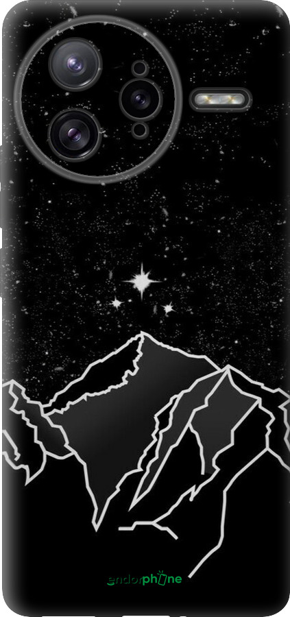 Силиконовый чехол Минималистический горный пейзаж для Xiaomi Redmi K80 Pro - 6438u-4145 изображение 